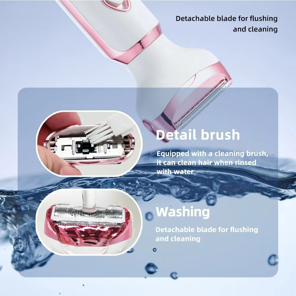 Silk Glow 4 In 1 Electric Lady Shaver, Effective Body Hair Removal, Painless Cordless Razor